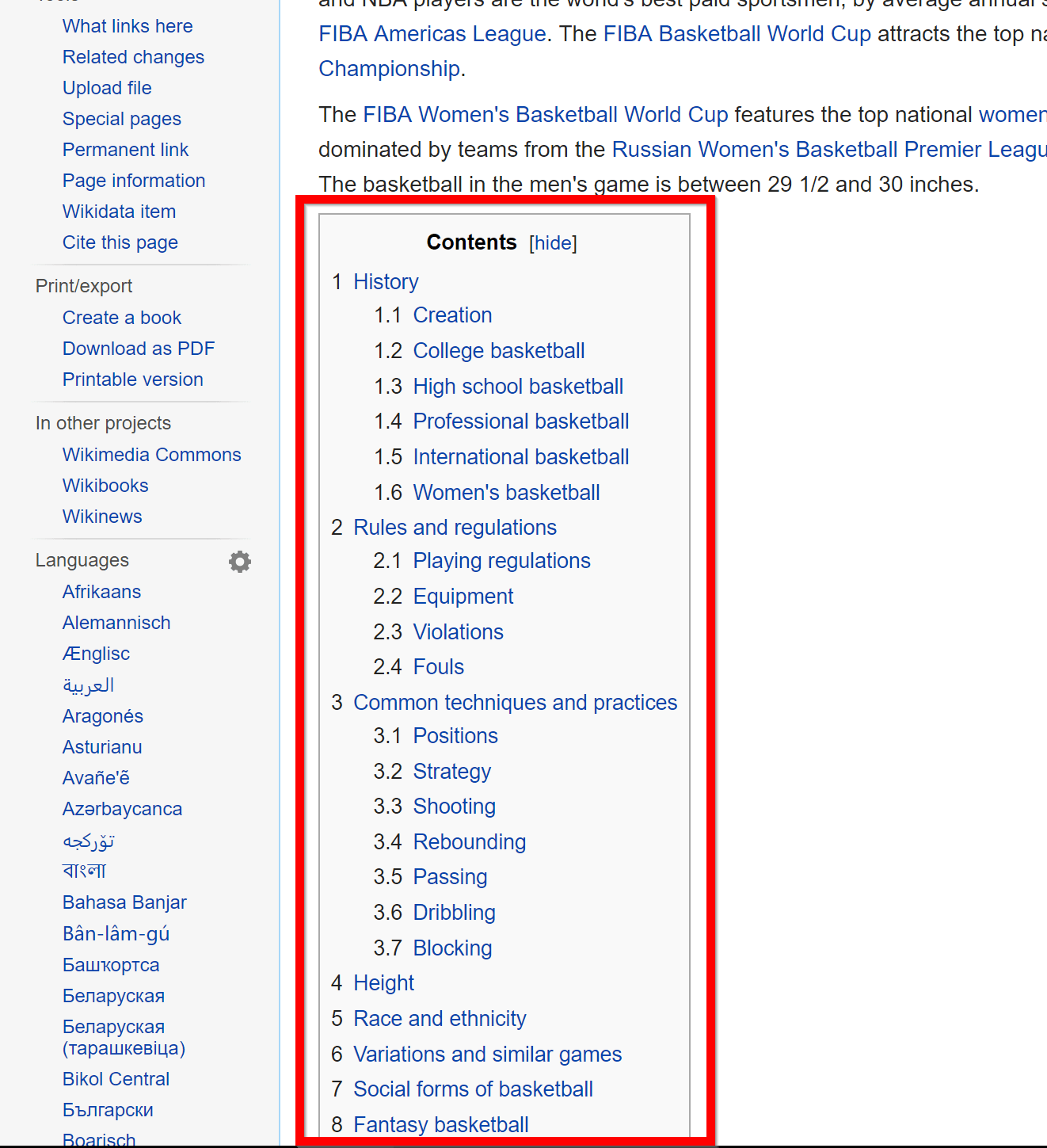 维基百科：内容部分